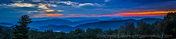 Blue Ridge Mountain Sunset (pan)